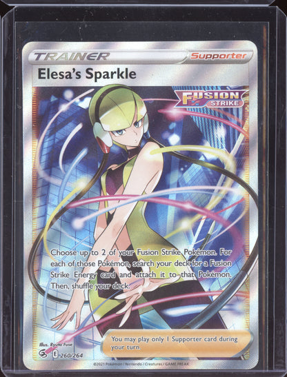 Elesas Sparkle 2021 Pokemon Fusion Strike Ultra Rare 260/264