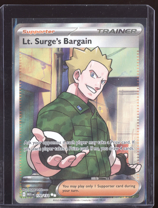 Lt. Surge's Bargain 2025 Pokemon Mega Evolution Ultra Rare 170/132