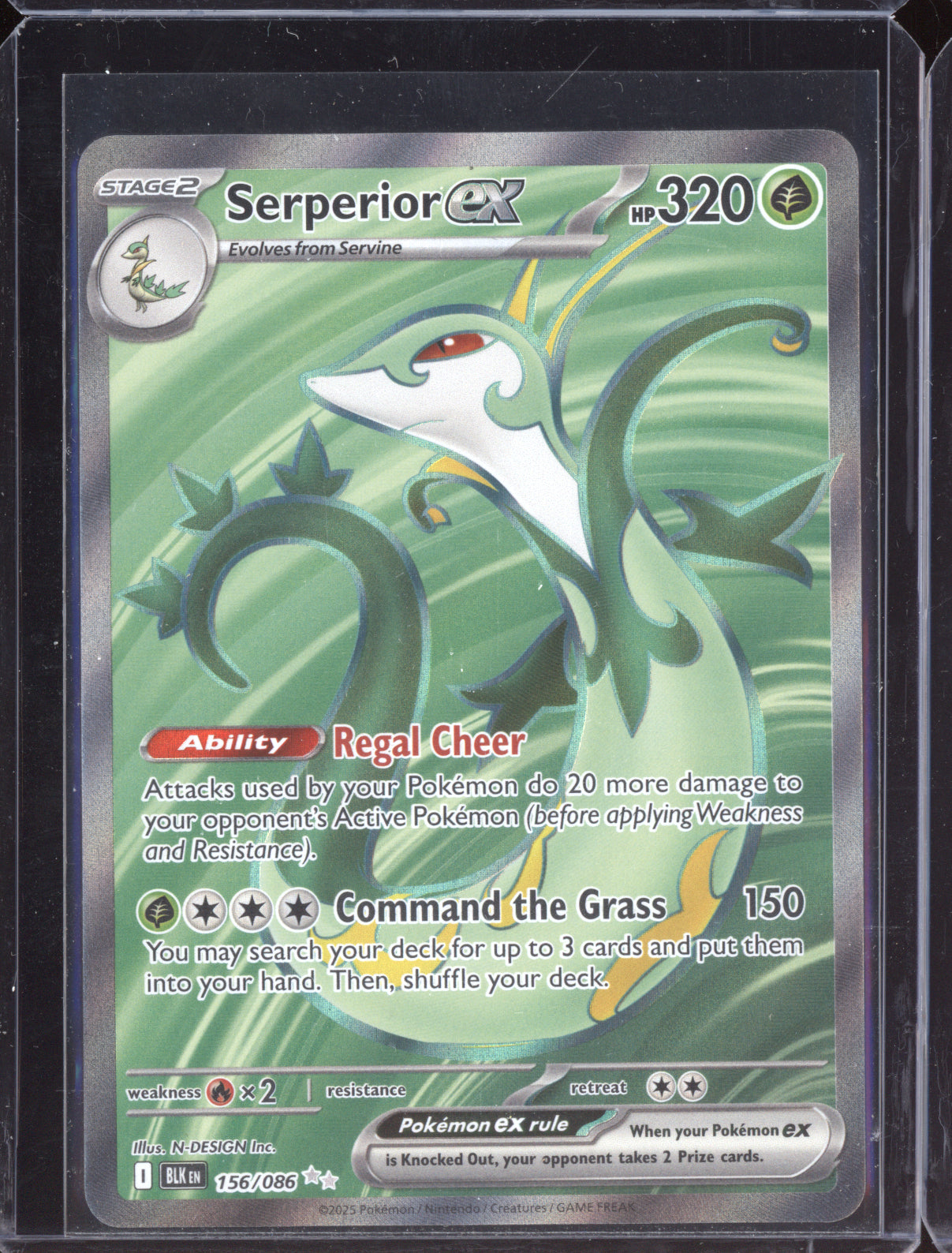 Serperior ex 2025 Pokemon Black Bolt Ultra Rare 156/086