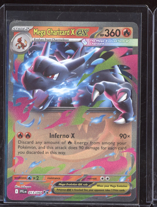 Mega Charizard X ex 2025 Pokemon Phantasmal Flames 013/094