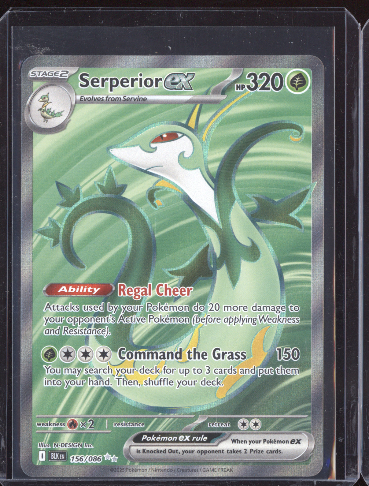 Serperior ex 2025 Pokemon Black Bolt Ultra Rare 156/086