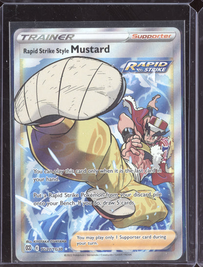 Rapid Strike Style Mustard 2022 Pokemon Brilliant Stars Trainer Gallery TG27/TG30