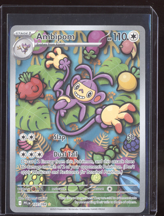 Ambipom 2025 Pokemon Phantasmal Flames Illustration Rare 107/094