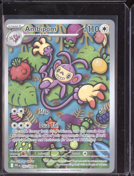 Ambipom 2025 Pokemon Phantasmal Flames Illustration Rare 107/094