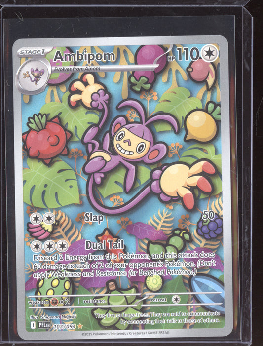 Ambipom 2025 Pokemon Phantasmal Flames Illustration Rare 107/094
