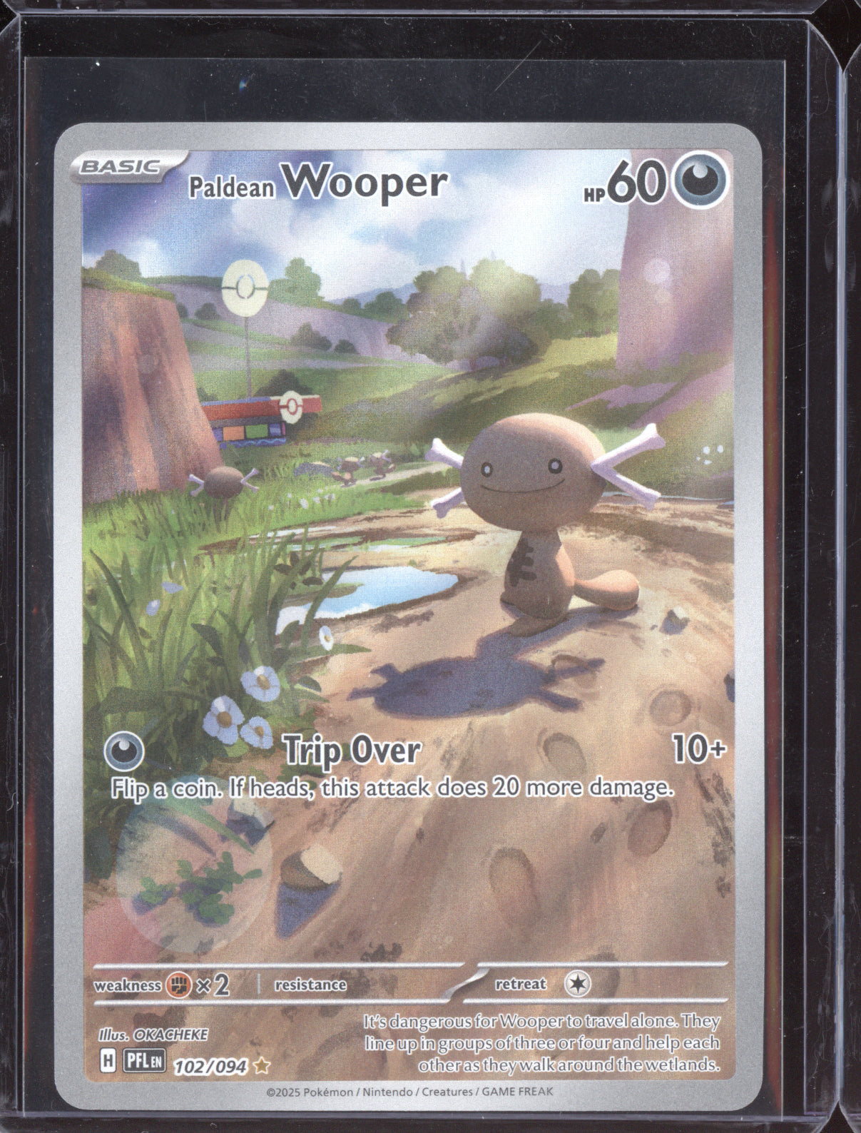 Paldean Wooper 2025 Pokemon Phantasmal Flames Illustration Rare 102/094