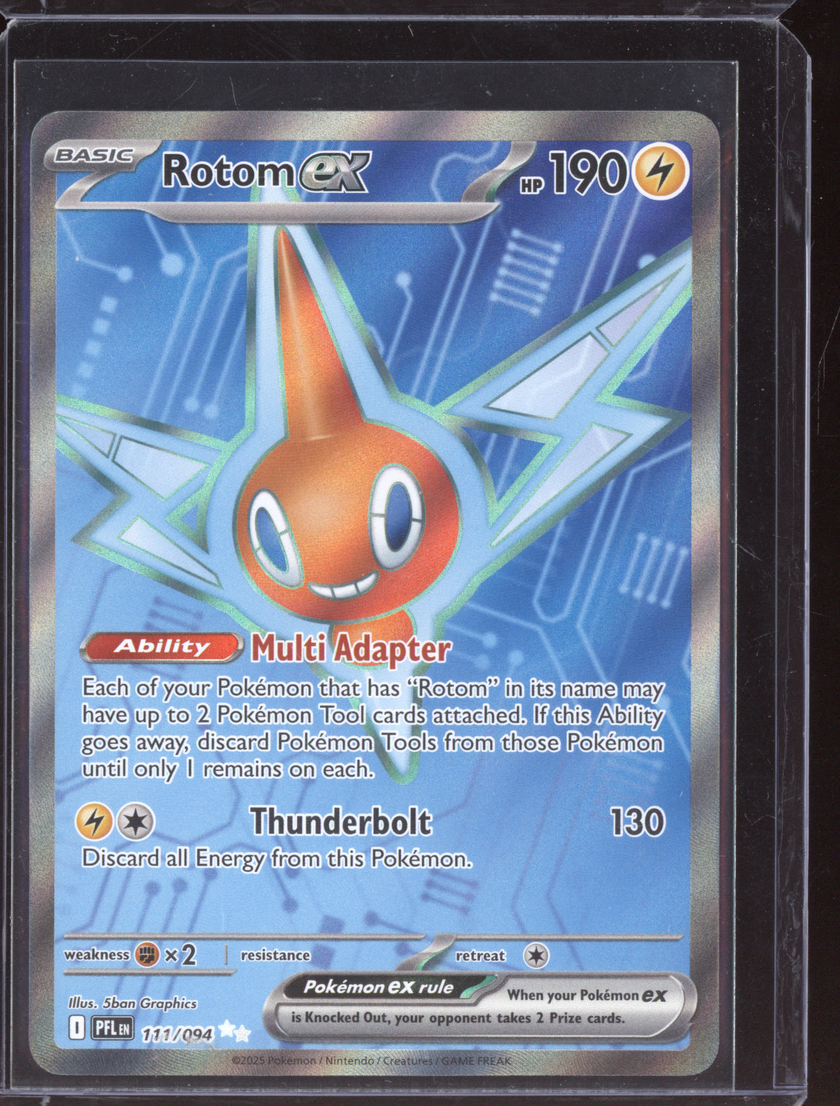 Rotom ex 2025 Pokemon Phantasmal Flames Ultra Rare 111/094