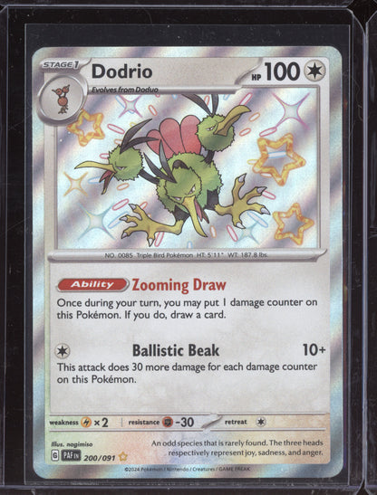 Dodrio 2024 Pokemon Paldean Fates Shiny Rare 200/091