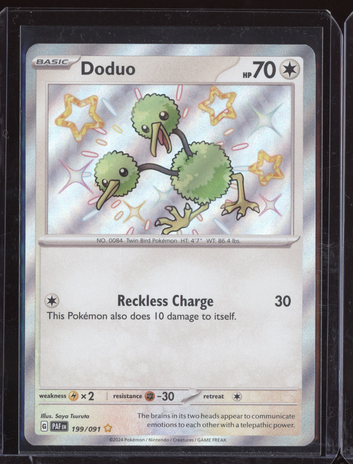 Doduo 2024 Pokemon Paldean Fates Shiny Rare 199/091