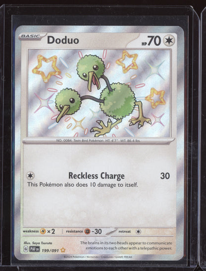 Doduo 2024 Pokemon Paldean Fates Shiny Rare 199/091