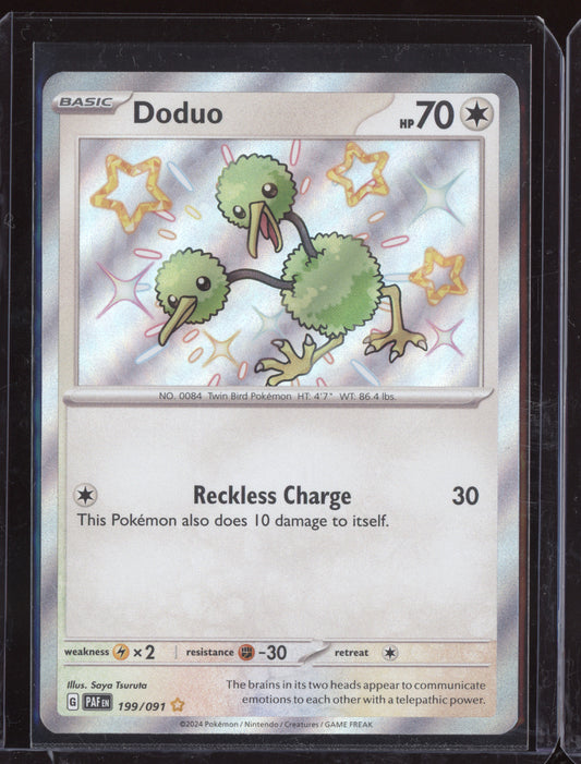 Doduo 2024 Pokemon Paldean Fates Shiny Rare 199/091