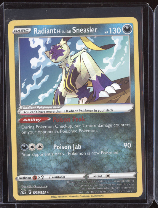 Radiant Hisuian Sneasler 2022 Pokemon Lost Origin Radiant Rare 123/196