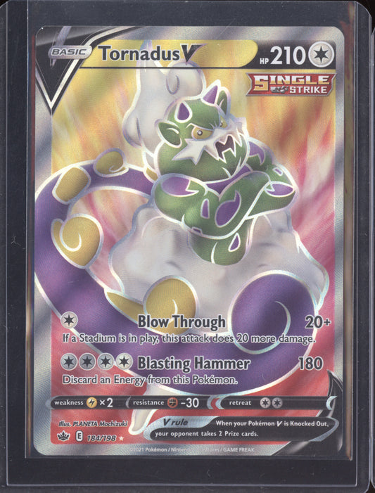Tornadus V 2021 Pokemon Chilling Reign Ultra Rare 184/198