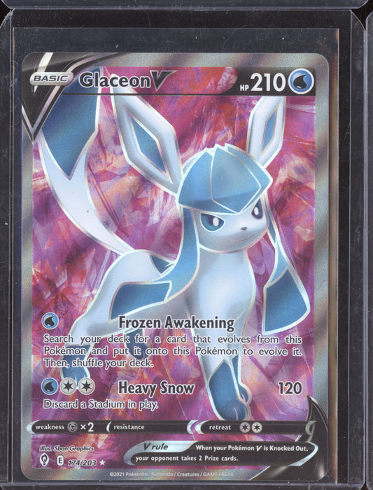 Glaceon V 2021 Pokemon Evolving Skies Ultra Rare 174/203