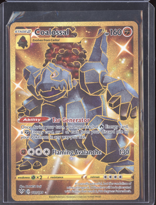 Coalossal 2020 Pokemon Darkness Ablaze Rare Secret 198/189