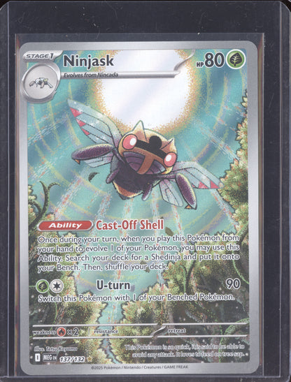 Ninjask 2025 Pokemon Mega Evolution Shiny Rare 137/132