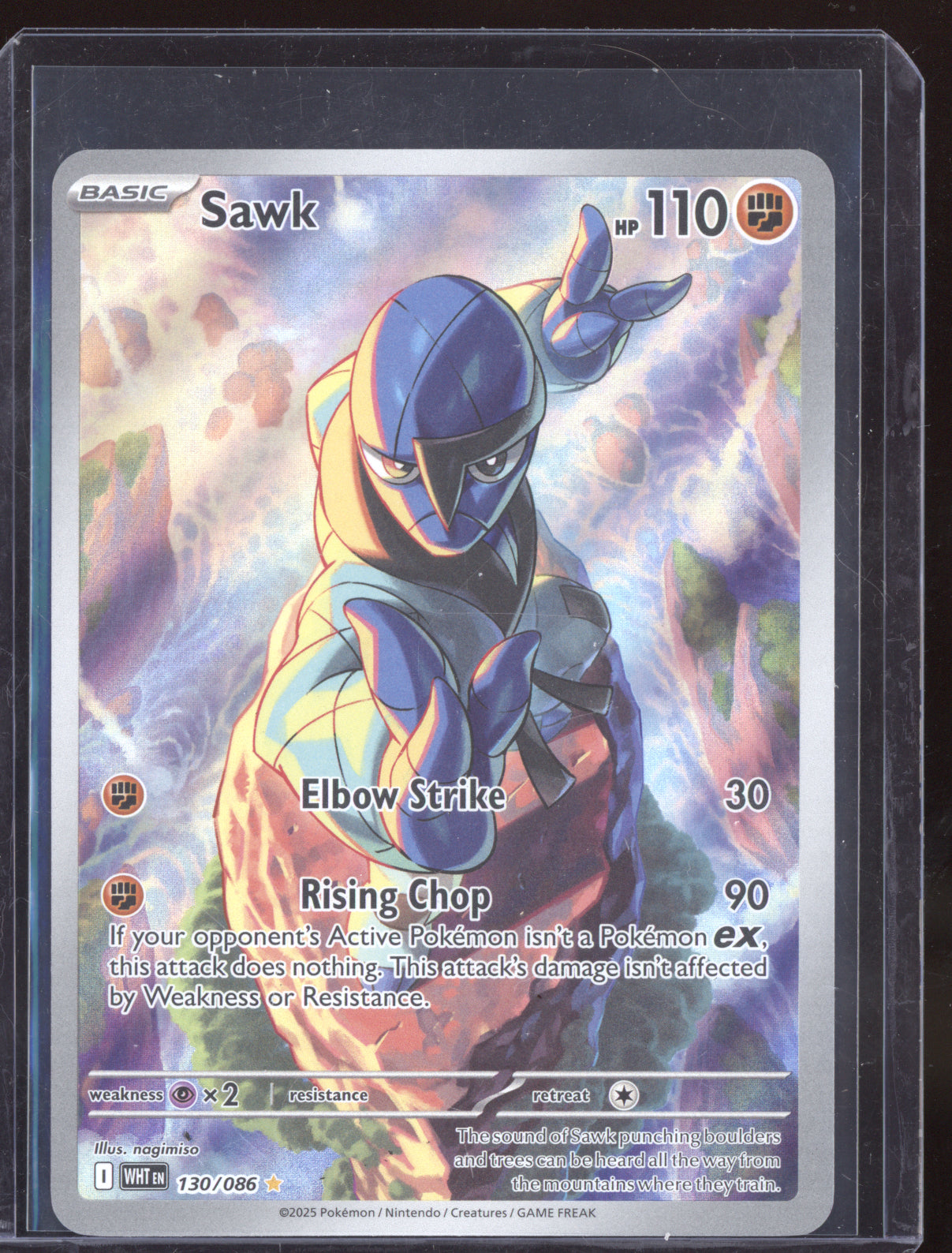 Sawk 2025 Pokemon White Flare Illustration Rare 130/086