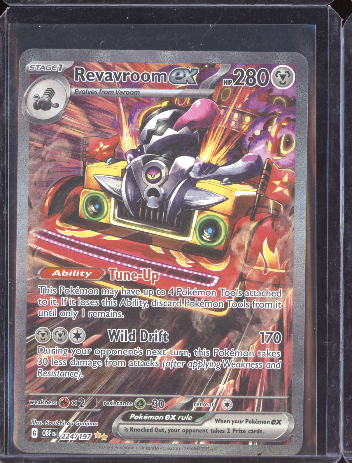 Revavroom ex 2023 Pokemon Obsidian Flames Special Illustration Rare 224/197