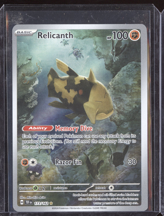 Relicanth 2024 Pokemon Temporal Forces Illustration Rare 173/162