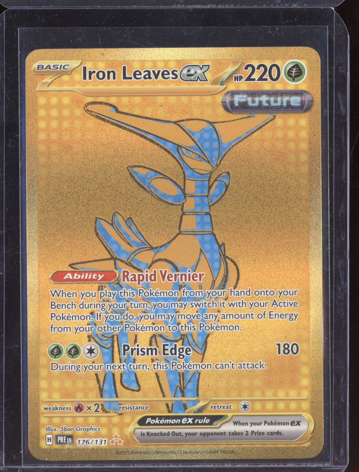 Iron Leaves ex 2025 Pokemon Prismatic Evolutions Hyper Rare 176/131