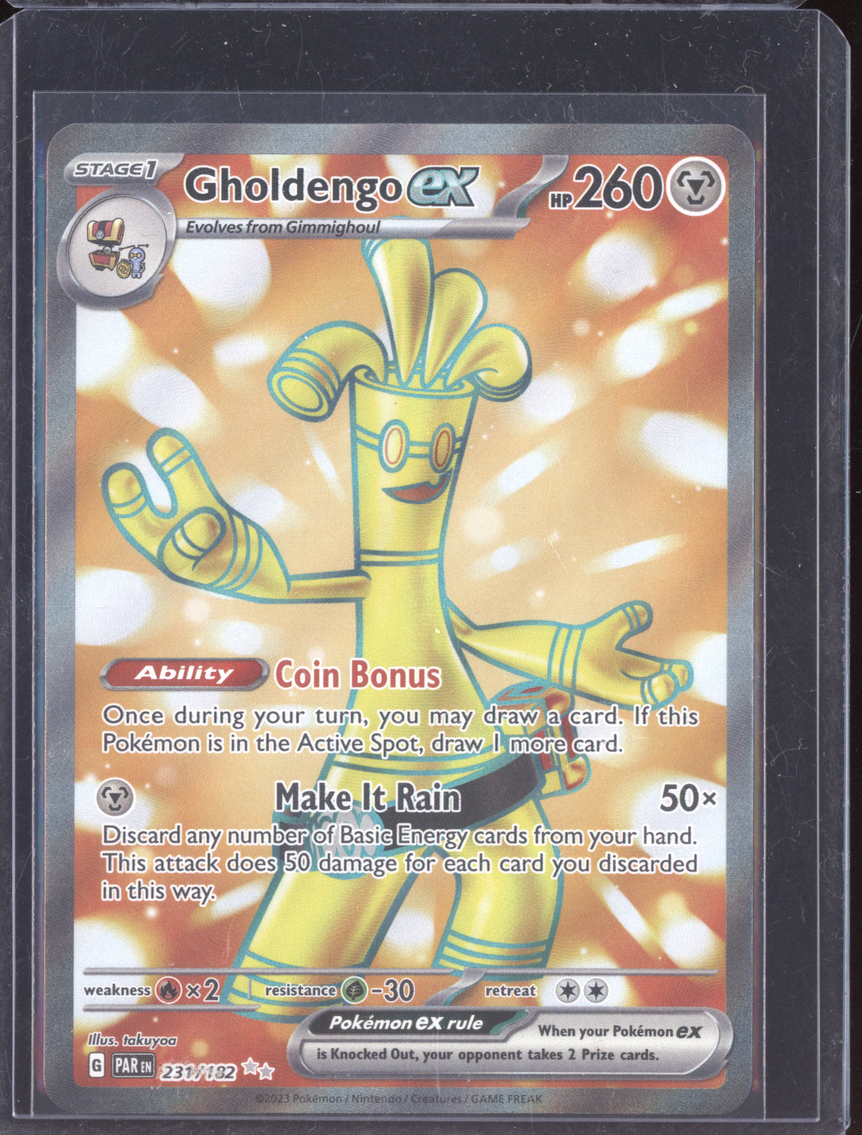 Gholdengo ex 2023 Pokemon Paradox Rift Ultra Rare 231/182