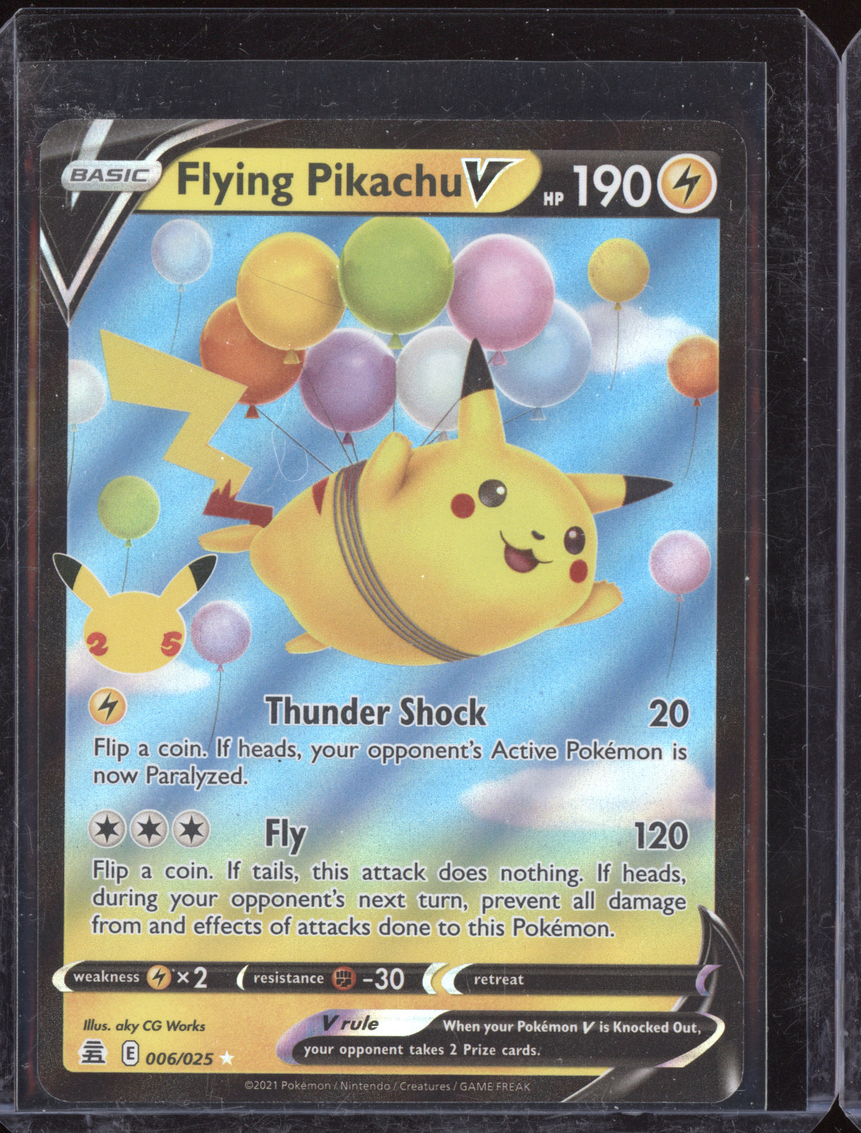 Flying Pikachu V 2021 Pokemon Celebrations Holo Rare V 006/025