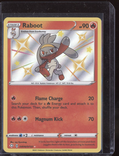 Raboot 2021 Pokemon Shining Fates Shiny Rare SV016/SV122