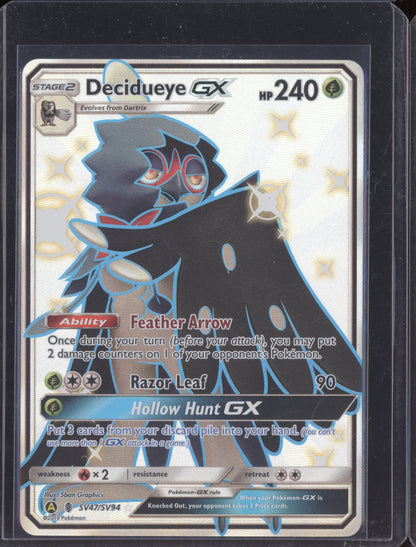 Decidueye-GX 2019 Pokemon Hidden Fates Rare Shiny SV47/SV94