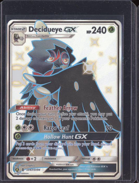Decidueye-GX 2019 Pokemon Hidden Fates Rare Shiny SV47/SV94