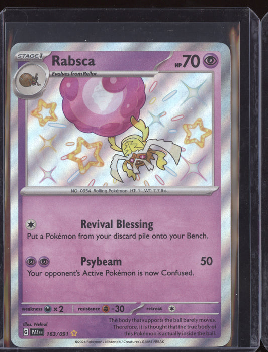 Rabsca 2024 Pokemon Paldean Fates Shiny Rare 163/091