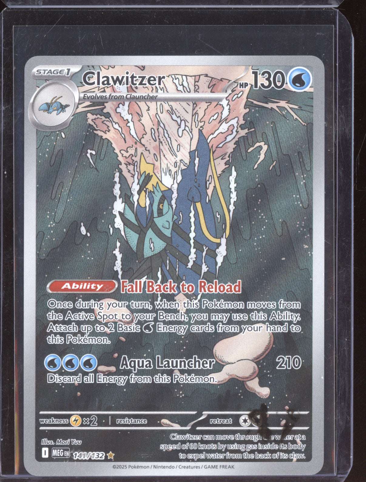 Clawitzer 2025 Pokemon Mega Evolution Shiny Rare 141/132