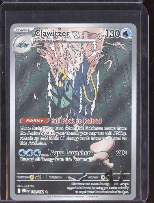Clawitzer 2025 Pokemon Mega Evolution Shiny Rare 141/132