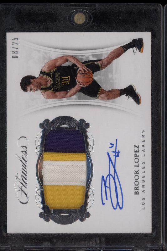 Brook Lopez 2017-18 Panini Flawless Horizontal Patch Auto 8/25