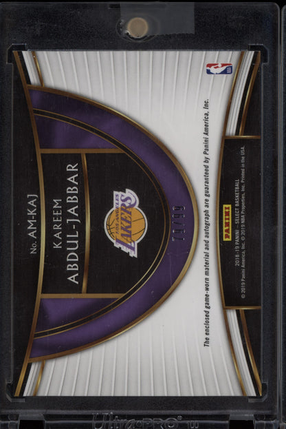 Kareem Abdul-Jabbar 2018-19 Panini Select Jersey Auto 79/99