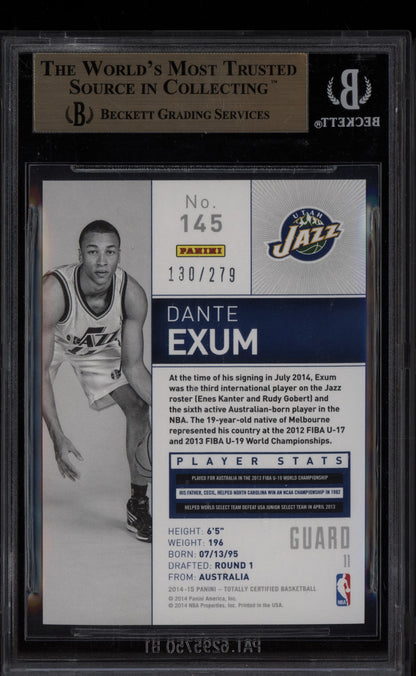 Dante Exum 2014-15 Panini Totally Certified Platinum Red RC 130/279 BGS 9.5
