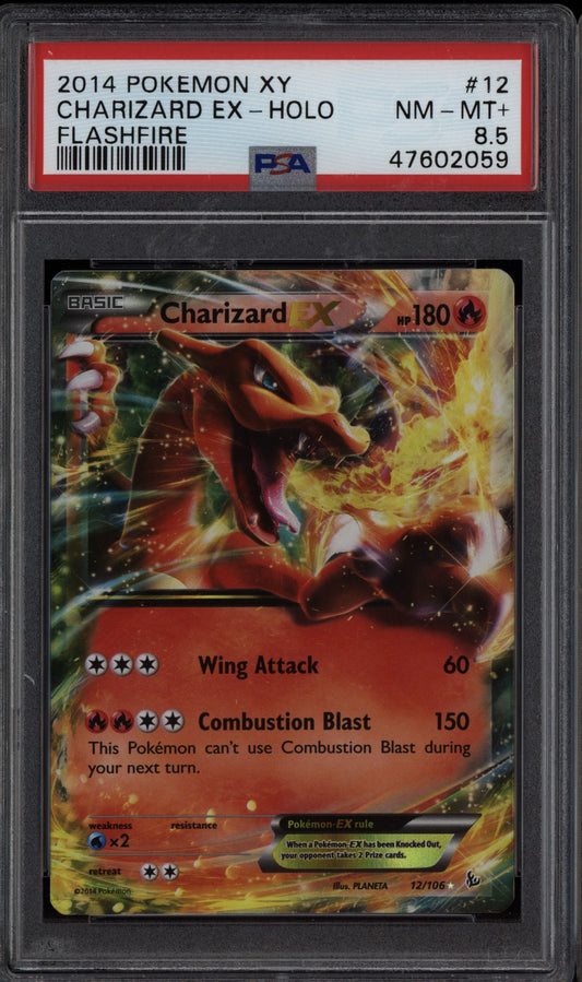 Charizard EX 2014 Pokemon XY Flashfire Holo 12/106 PSA 8.5