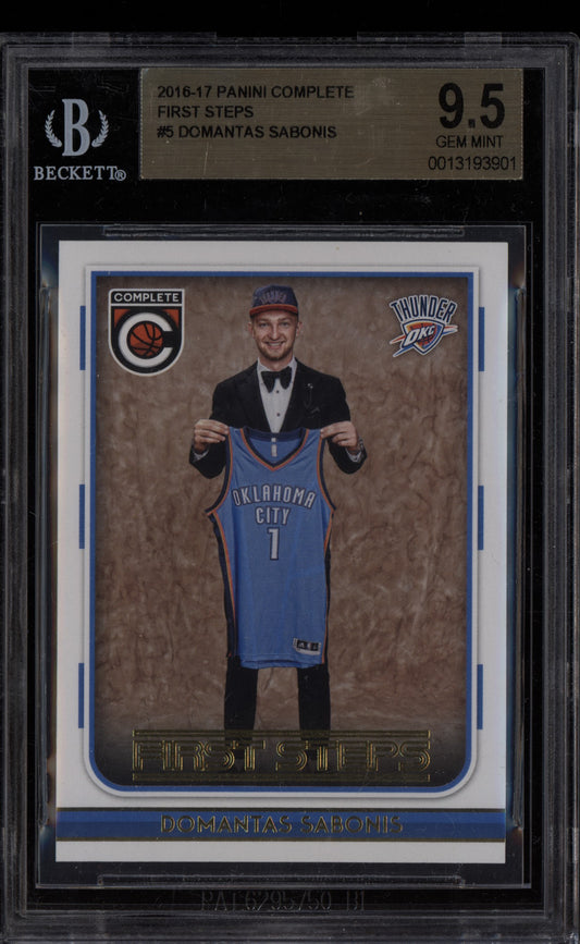 Domantas Sabonis 2016-17 Panini Complete First Steps RC BGS 9.5