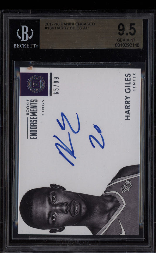 Harry Giles 2017-18 Panini Encased Rookie Endorsements Auto RC BGS 9.5/9