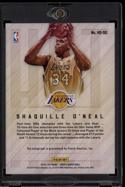 Shaquille O'Neal 2015-16 Panini Hoops Hot Signatures Auto