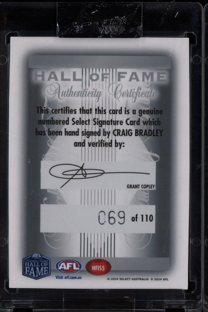 Craig Bradley 2024 Select Legacy Ultimate Hall of Fame Inductee Signature 69/110
