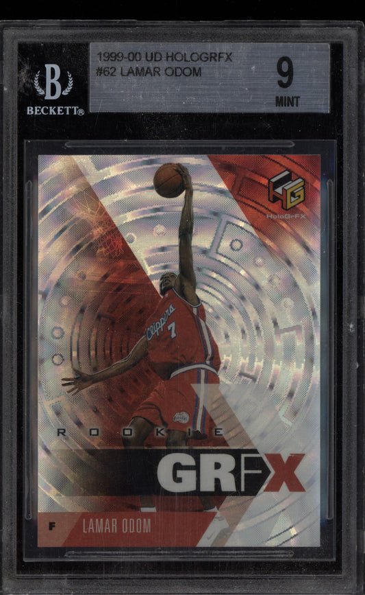 Lamar Odom 1999-00 Upper Deck HoloGrFX Rookie GRFX RC BGS 9