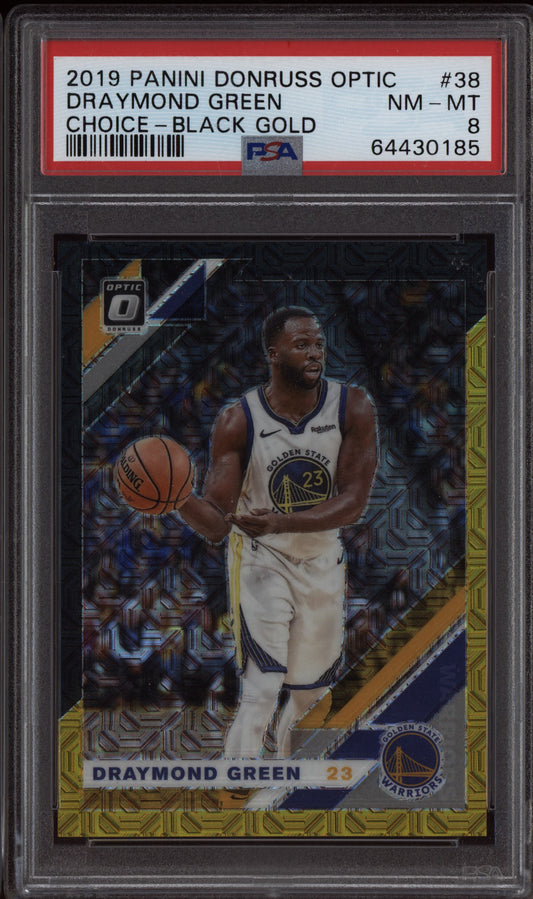 Draymond Green 2019-20 Panini Donruss Optic Black Gold Choice 5/8 PSA 8