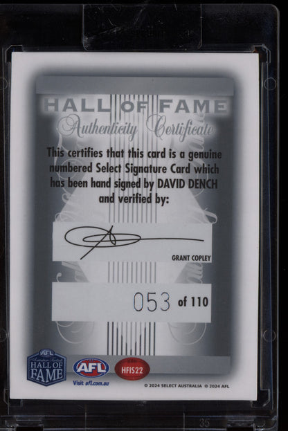 David Dench 2024 Select Legacy Ultimate Hall of Fame Inductee Signature 53/110