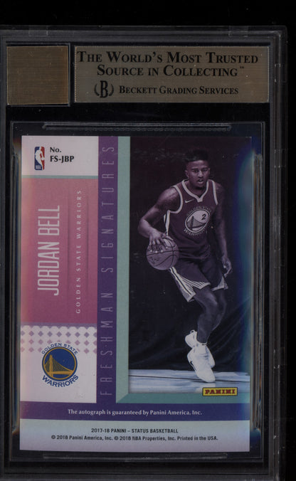 Jordan Bell 2017 Panini Status Freshman Signatures Pink Auto RC /149 BGS 9.5/9