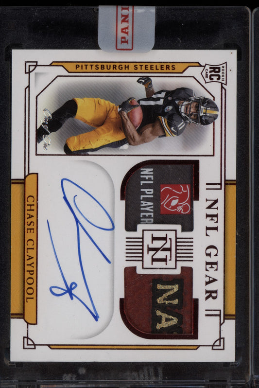 Chase Claypool 2020 Panini National Treasures NFL Gear Laundry Tag Auto RC 1/1