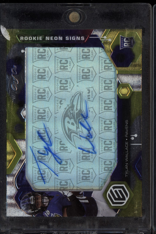 Tylan Wallace 2021 Panini Elements Rookie Neon Signs Auto Yellow RC 1/1
