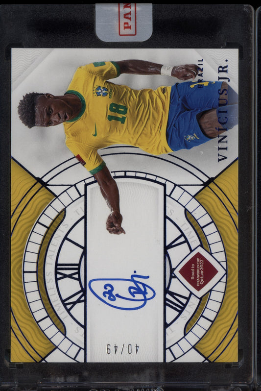 Vinicius Jr 2022 Panini National Treasures Timeless Talents Auto Sapphire /49
