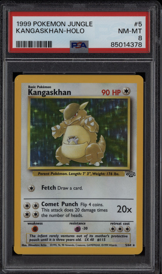 Kangaskhan 1999 Pokemon Jungle Holo 5/64 PSA 8
