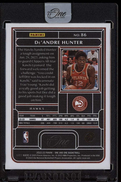 De'Andre Hunter 2022-23 Panini One and One Green 2/5