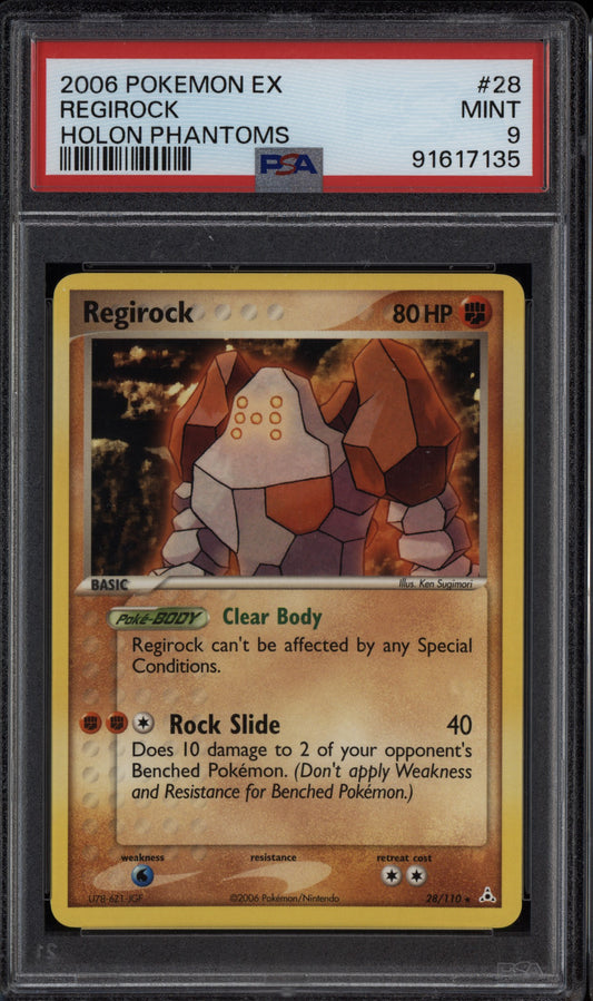 Regirock 2006 Pokemon EX Holon Phantoms 28/110 PSA 9